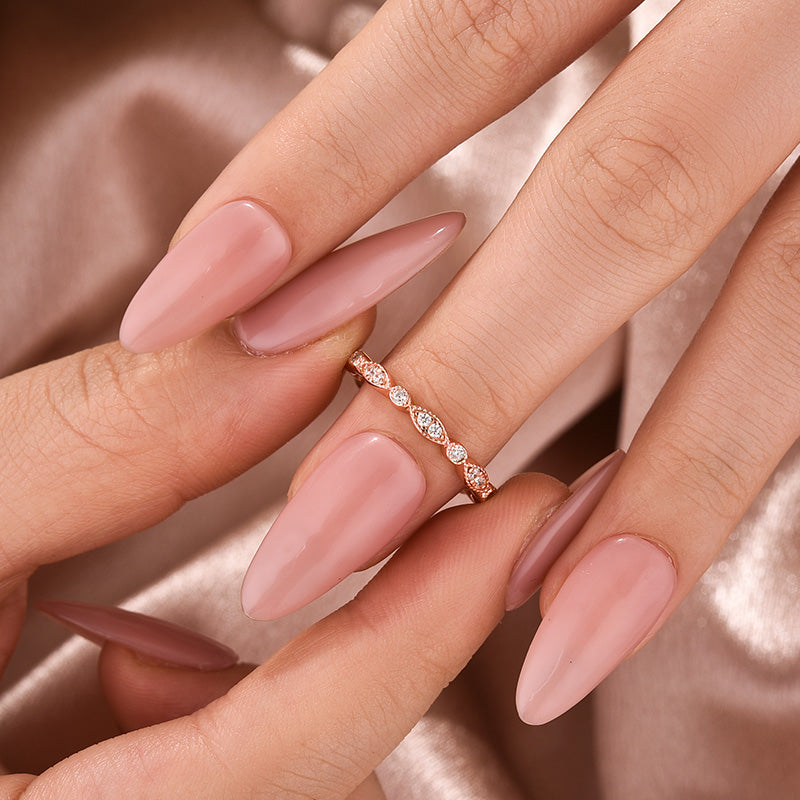 Moissanite 0.3Ct White Gold Pavé Eternity Wedding Ring