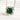 Louily Asscher Cut Green Necklace In Sterling Silver