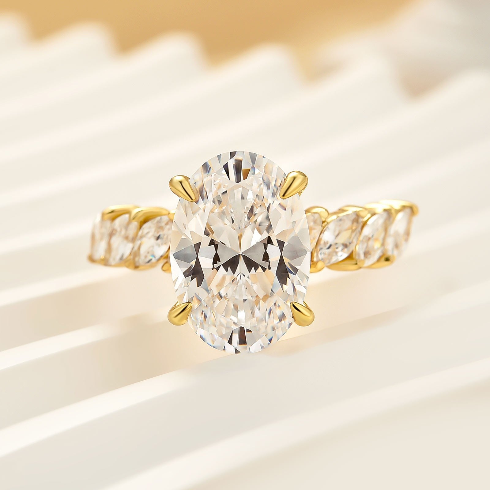 Unique 4.5Ct Oval Cut Engagement Ring Travel Ring In Sterling Silver