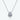 Louily Elegant Halo Pear Cut Necklace For Women In Sterling Silver