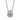 Louily Elegant Halo Pear Cut Necklace For Women In Sterling Silver
